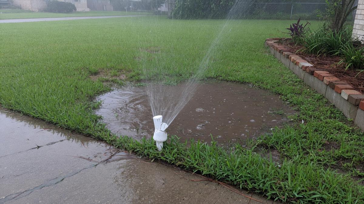 Broken Sprinkler Head Repair in Kingwood, TX: Fosters Mill field notes