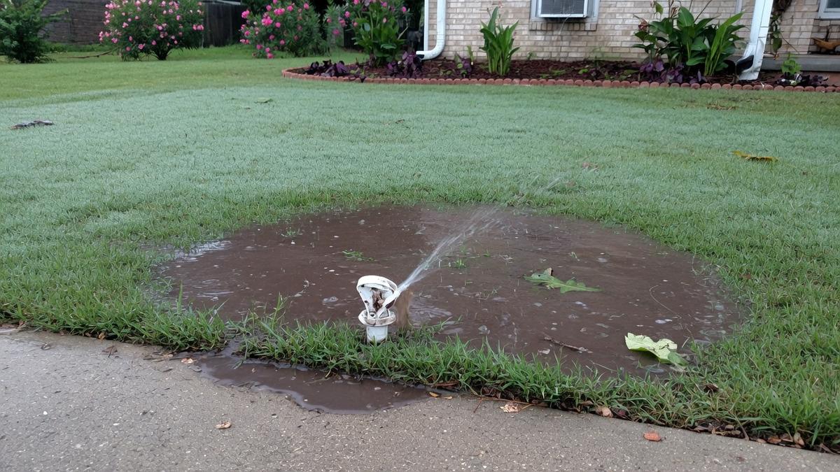 Veranda and broken sprinkler heads — what Richmond yards do