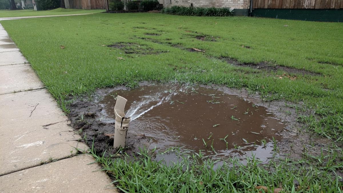 Broken Sprinkler Head Repair in The Woodlands, TX: Panther Creek field notes