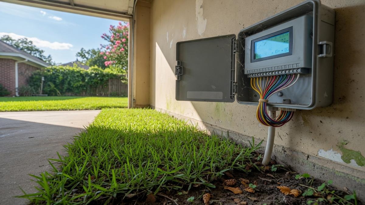 sprinkler controllers on Kingwood clay and St. Augustine