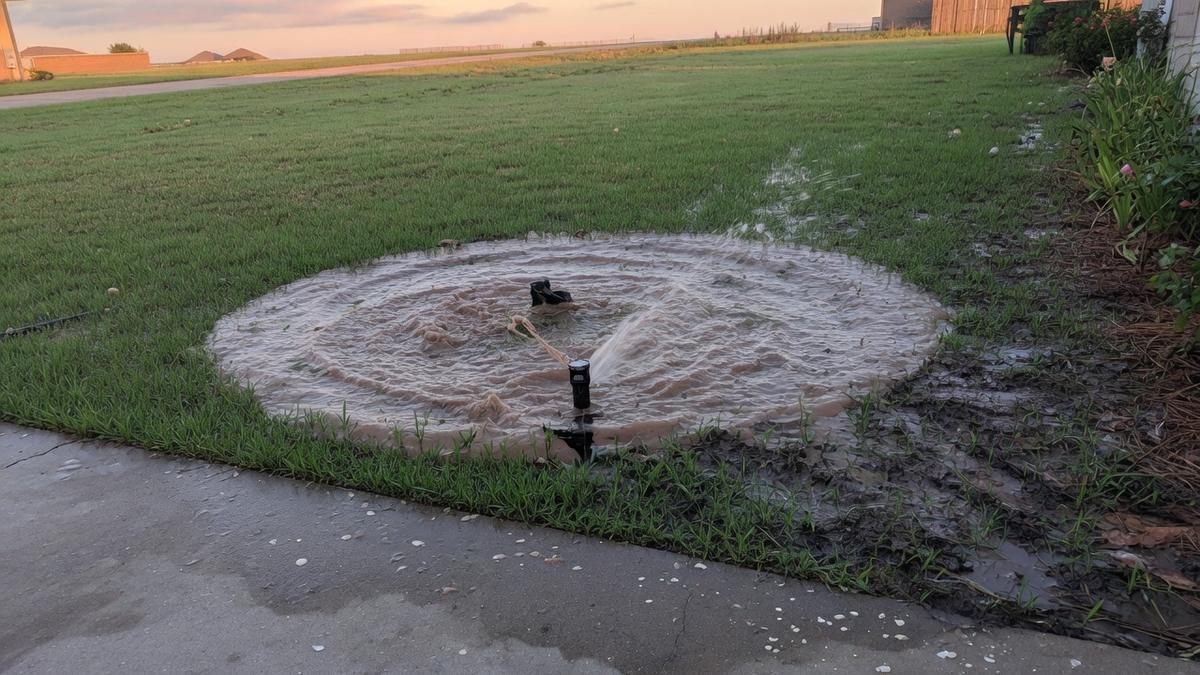 The filter under the nozzle is part of the spray pattern