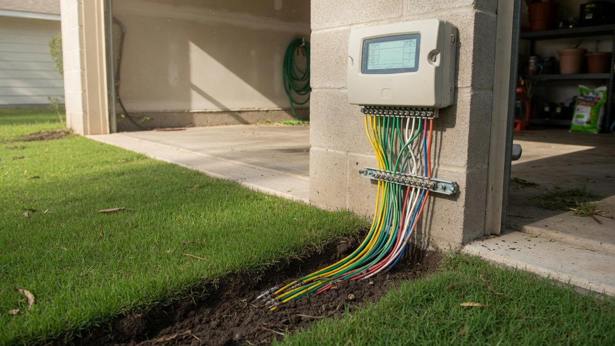 How we diagnose sprinkler controllers on a Houston-area lawn