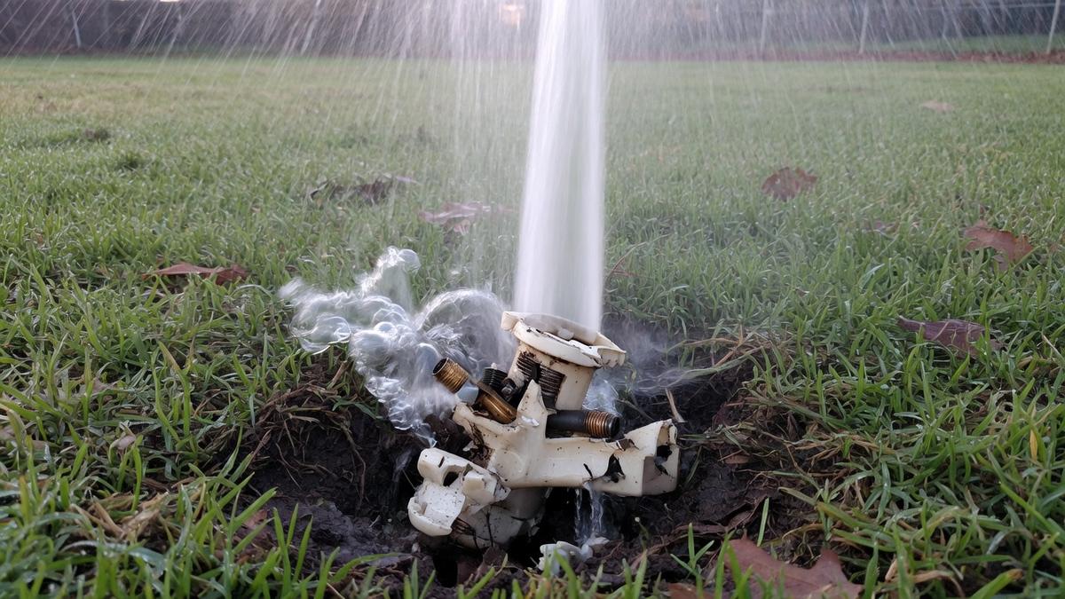 How we diagnose an urgent sprinkler leak on a Houston-area lawn