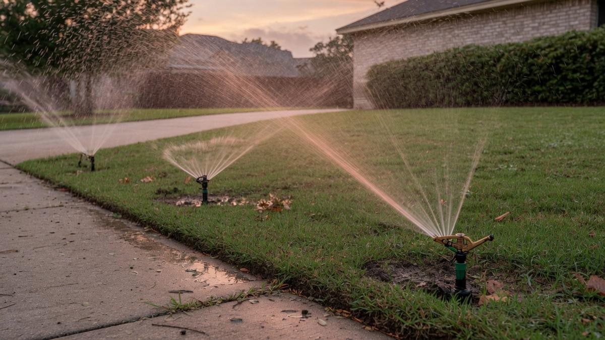 How we diagnose an irrigation inspection on a Houston-area lawn