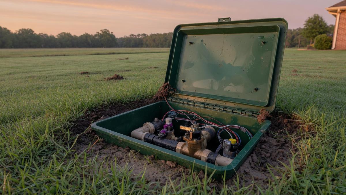 How we diagnose sprinkler valves on a Houston-area lawn