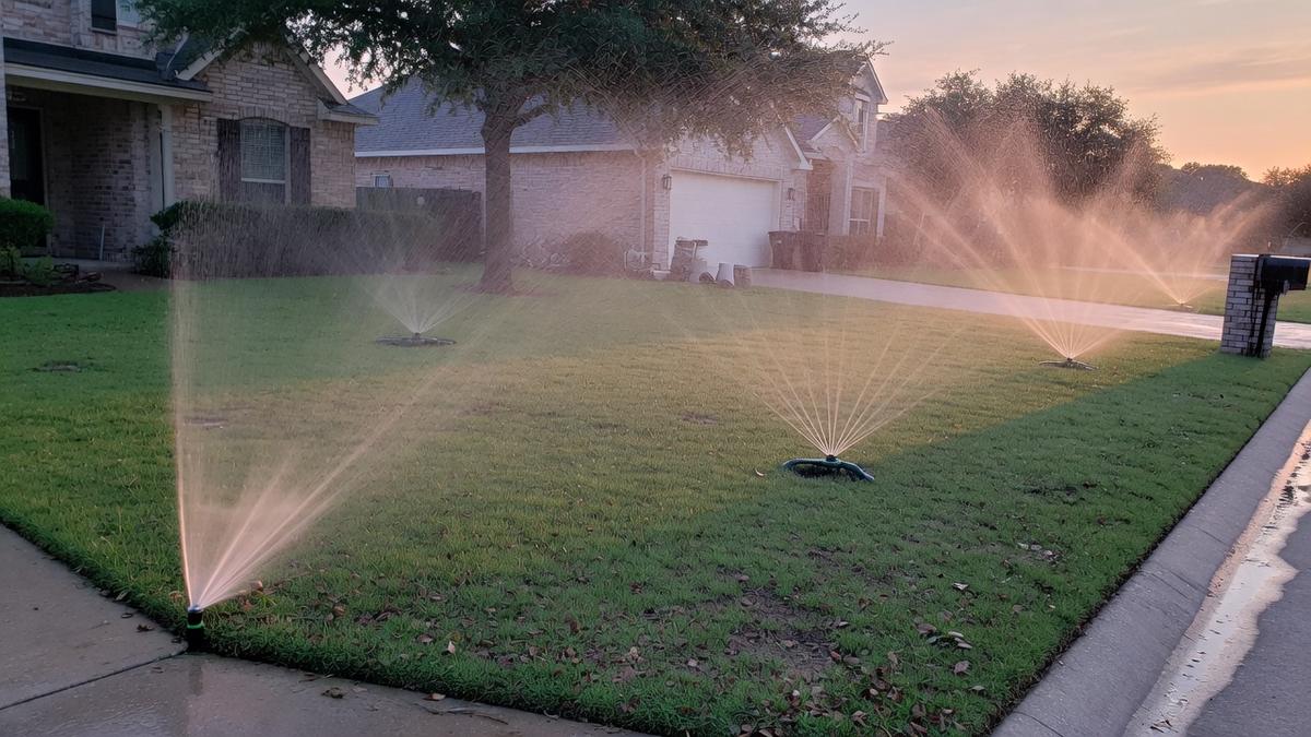 an irrigation inspection on Pearland clay and St. Augustine