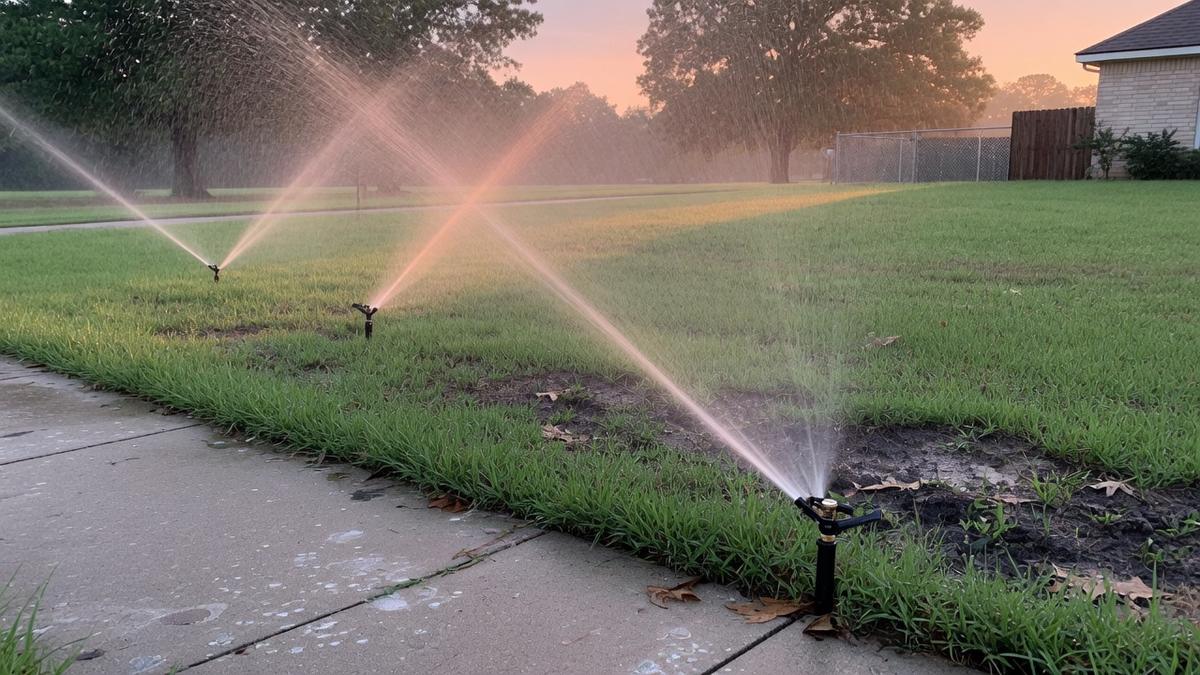 an irrigation inspection on Richmond clay and St. Augustine
