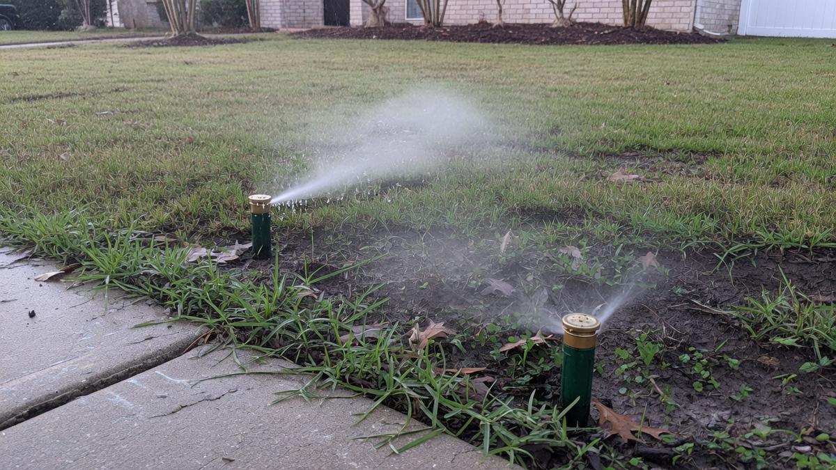 Low Sprinkler Pressure Repair in Cypress, TX: Fairfield field notes