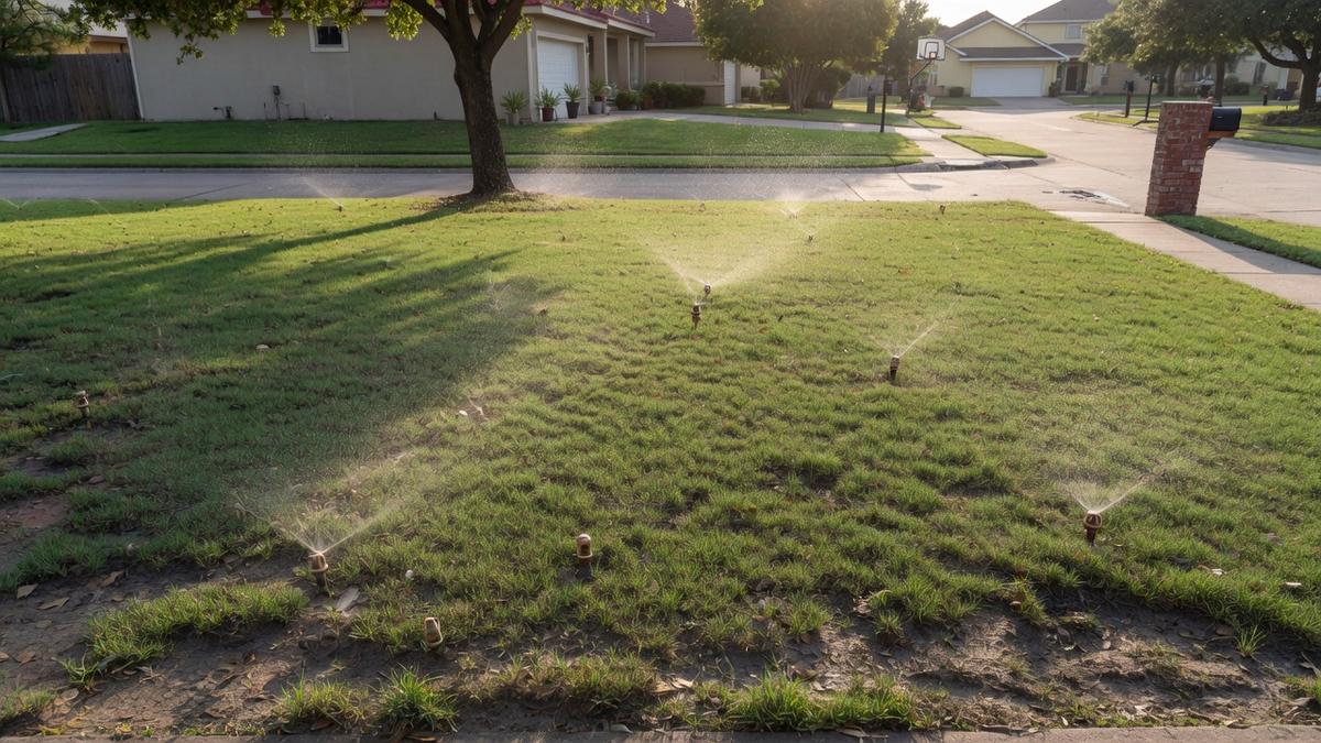 low sprinkler pressure on Katy clay and St. Augustine
