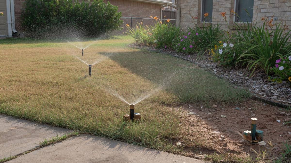 low sprinkler pressure on Rosenberg clay and Bermuda