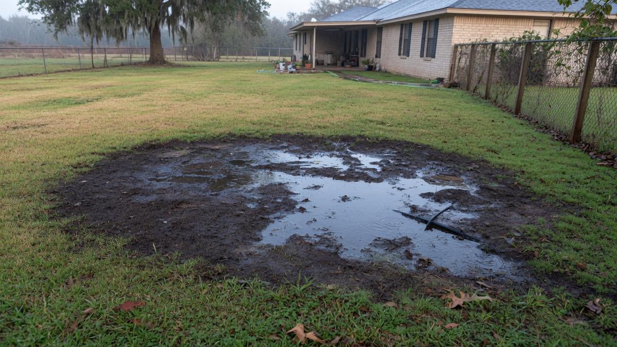 sprinkler leaks on Rosenberg clay and Bermuda