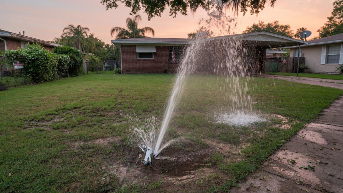 What to do when a sprinkler pipe bursts