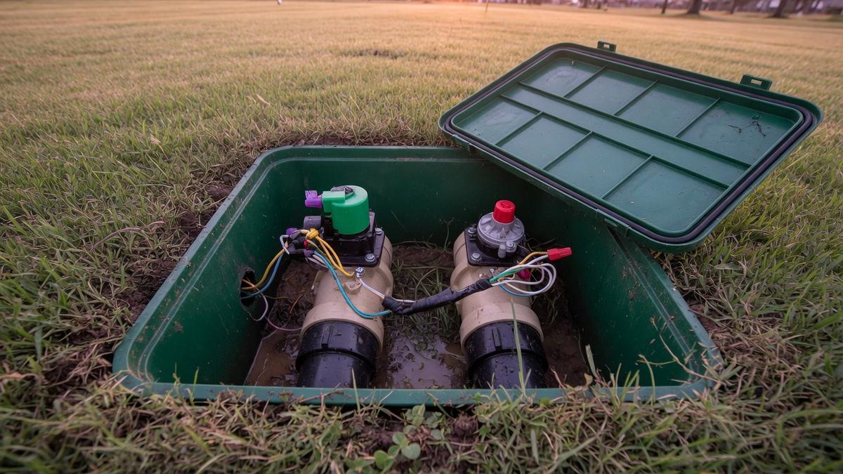 Summerwood and sprinkler valves — what Humble yards do