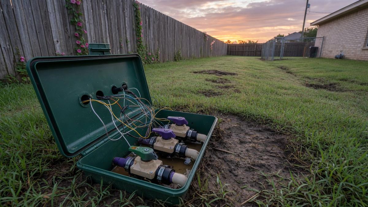 Sprinkler Valve Repair in Rosenberg, TX: Cottonwood field notes