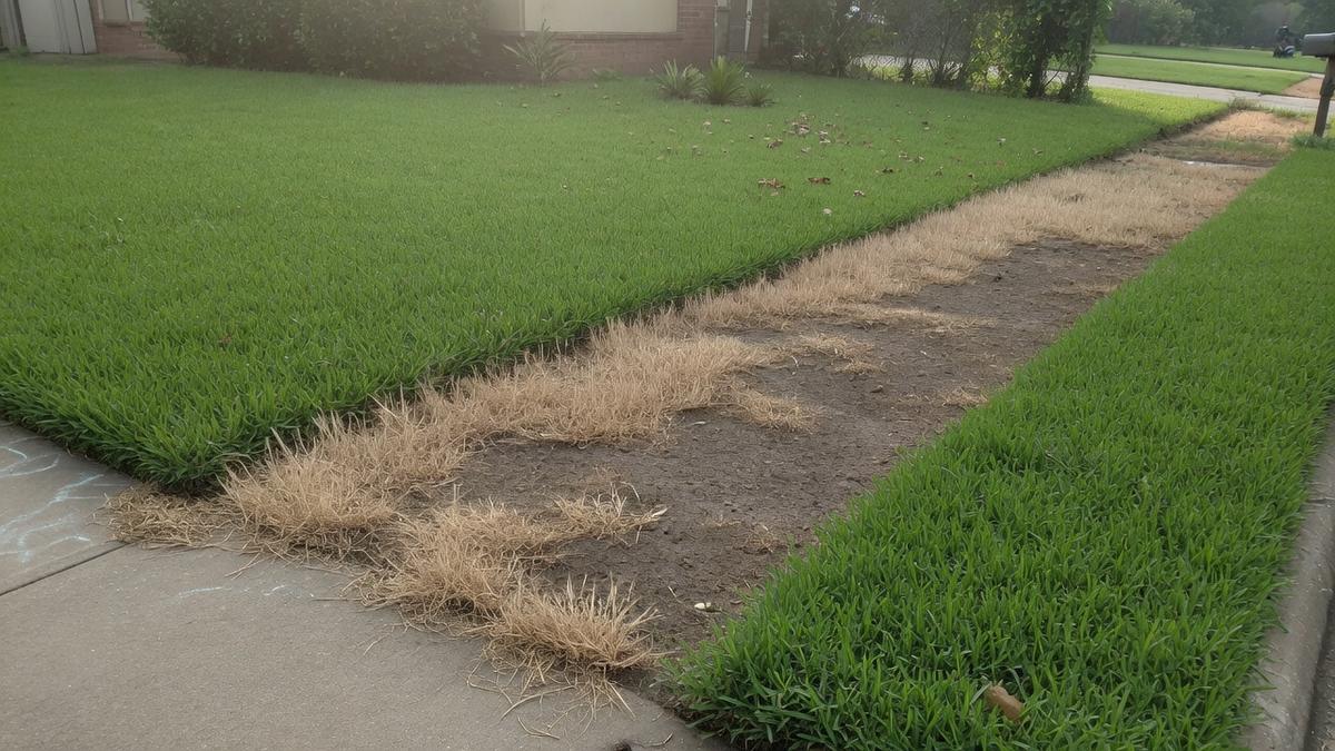 a dead sprinkler zone on Cypress clay and St. Augustine