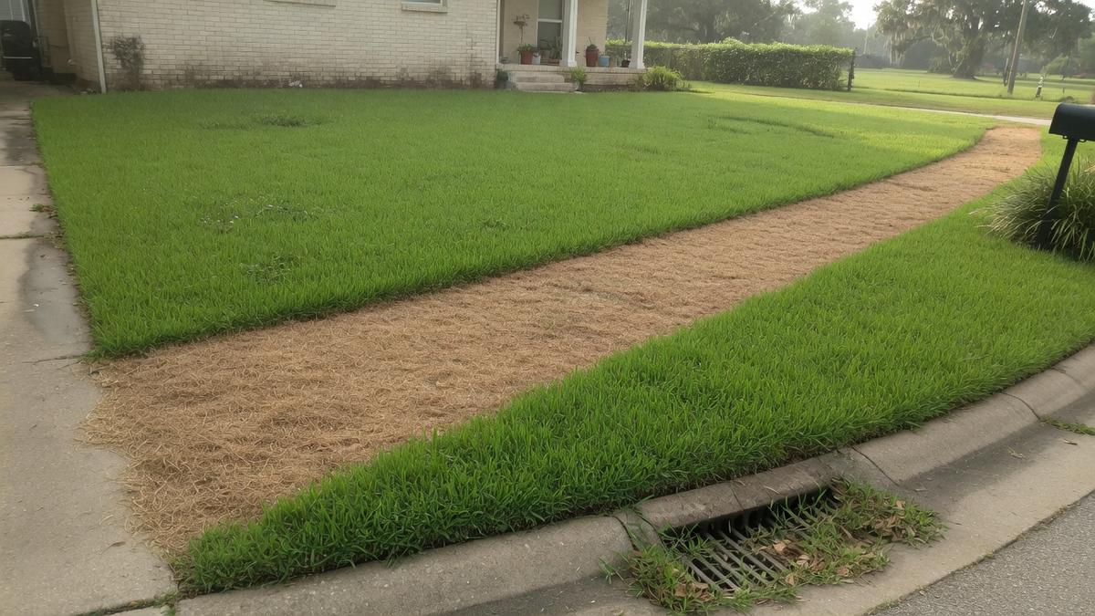 a dead sprinkler zone on Humble clay and St. Augustine