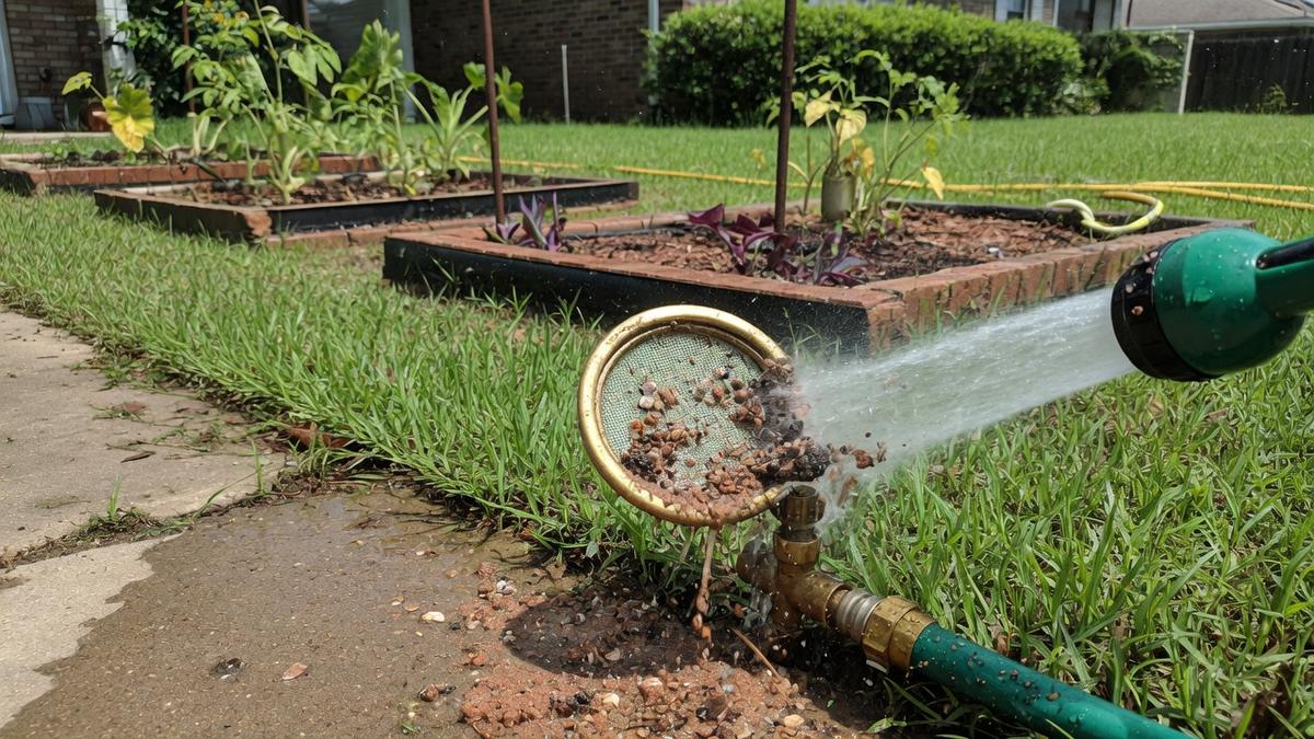 Watering St. Augustine grass in Houston