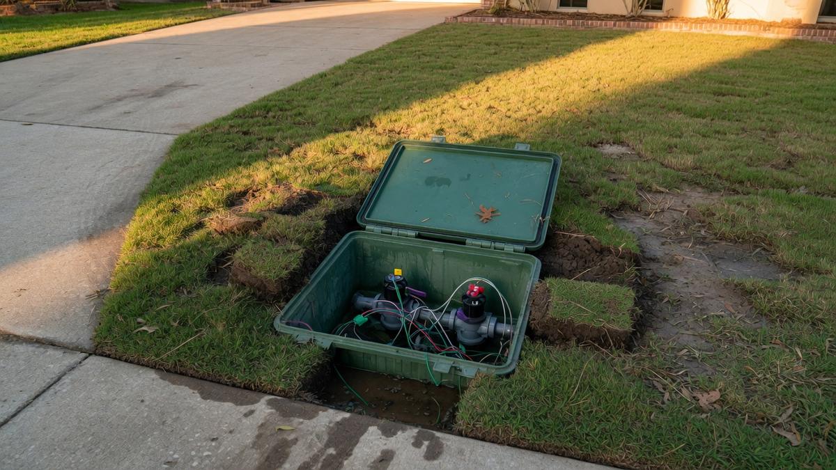 Wire connectors in a flooded valve box